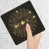 Golden Celestial Luna Phases Alchemical Harmony  Tegeltje