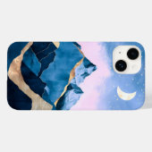 Golden Celestial Peaks Waterverf Case-Mate iPhone Case (Achterkant (horizontaal))