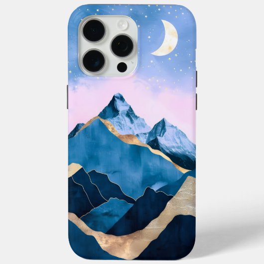 Golden Celestial Peaks Waterverf Case-Mate iPhone Case (Achterkant)