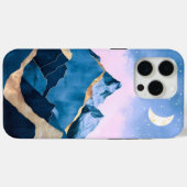 Golden Celestial Peaks Waterverf Case-Mate iPhone Case (Achterkant (horizontaal))