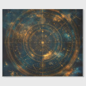 Golden Celestial Star Map Cadeaupapier (Vlak)