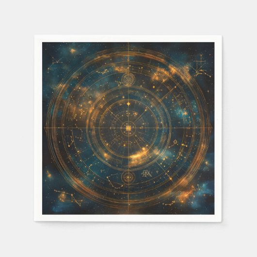 Golden Celestial Star Map Servet (Voorkant)