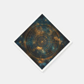 Golden Celestial Star Map Servet (Hoek)