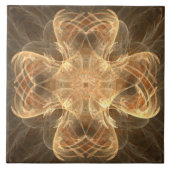 Golden Celtic Cross II Pattern Ceramic Tegel Tegeltje (Voorkant)