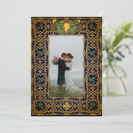 Golden Celtic Knot Bedankkaart (Staand voorkant)