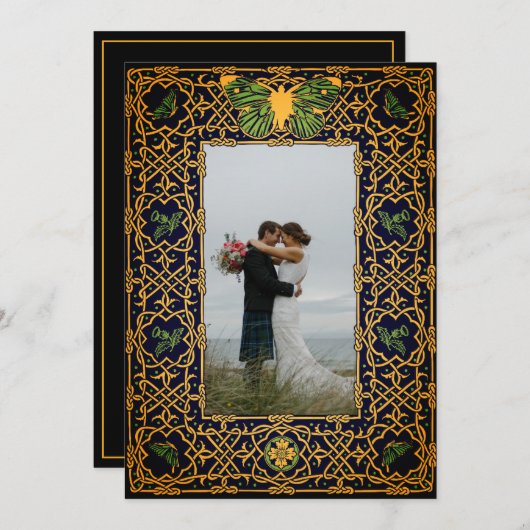 Golden Celtic Knot Bedankkaart (Voorkant / Achterkant)