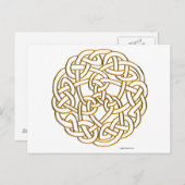 Golden Celtic Knot Briefkaart (Voorkant / Achterkant)