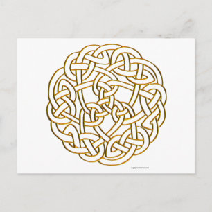 Golden Celtic Knot Briefkaart