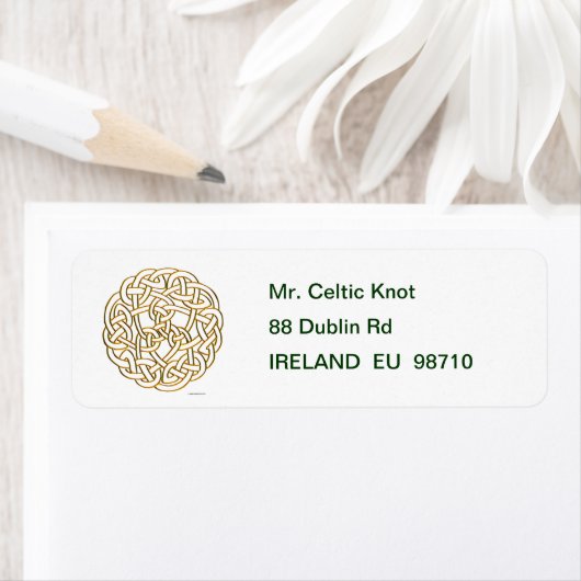 Golden Celtic Knot Etiket (Insitu)