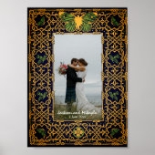 Golden Celtic Knot Lijst Poster (Voorkant)