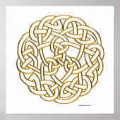 Golden Celtic Knot Poster (Voorkant)