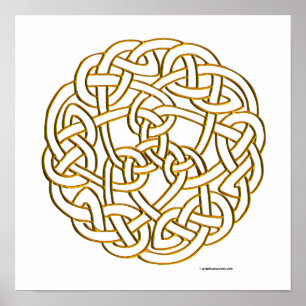 Golden Celtic Knot Poster