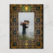 Golden Celtic Knot Save the Date Notice Post Aankondigingskaart (Voorkant)