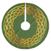 Golden Celtic Knot Tree Skirt Kerstboom Rok (Voorkant)