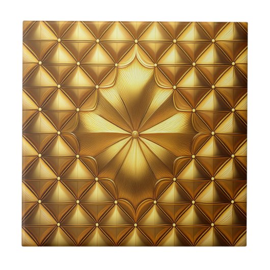 Golden Center-burst Tegeltje (Voorkant)