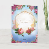 Golden Ceremonial Summer Roos Kat Kaart (Achterkant)