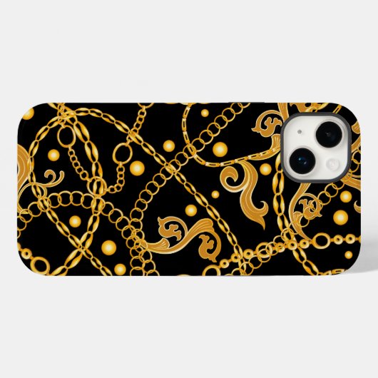 Golden chain Classy Case-Mate iPhone Case (Achterkant (horizontaal))