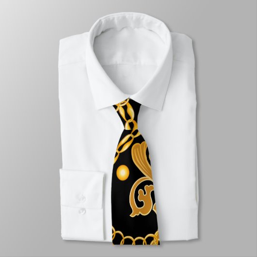 Golden chain Classy Pattern Stropdas (Gebonden)