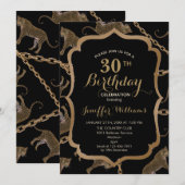 Golden chain glamour leopard cheetah kaart (Voorkant / Achterkant)