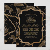 Golden chain glamour leopard cheetah kaart (Voorkant / Achterkant)