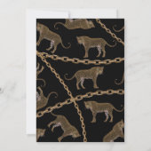 Golden chain glamour leopard cheetah kaart (Achterkant)