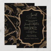 Golden chain glamour leopard cheetah kaart (Voorkant / Achterkant)