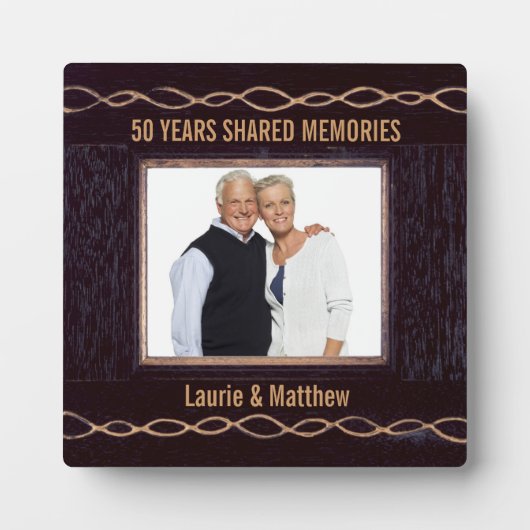 Golden Chain Photo Lijst 50e Jubileum Gift Fotoplaat (Voorkant)