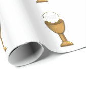 Golden Chalice en Host - Heilige Communie Cadeaupapier (Rol Hoek)