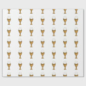 Golden Chalice en Host - Heilige Communie Cadeaupapier (Vlak)