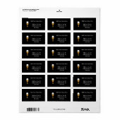 Golden Chalice en Host - Heilige Communie Etiket (Full Sheet)