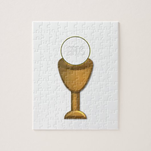 Golden Chalice en Host - Heilige Communie Legpuzzel (Verticaal)