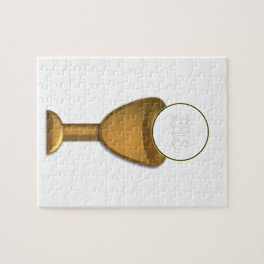 Golden Chalice en Host - Heilige Communie Legpuzzel (Horizontaal)