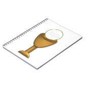 Golden Chalice en Host - Heilige Communie Notitieboek (Linkerzijde)