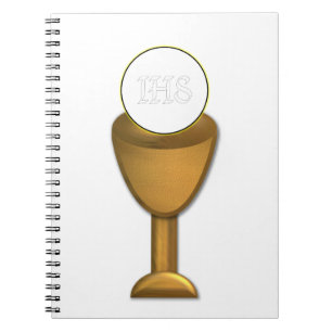 Golden Chalice en Host - Heilige Communie Notitieboek