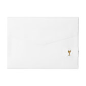 Golden Chalice en Host - Heilige Communie Omwikkelbaar Adreslabel (Achterkant)