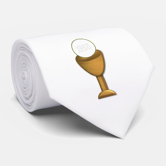 Golden Chalice en Host - Heilige Communie Stropdas (Opgerold)