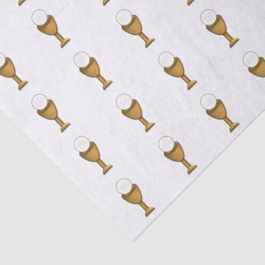 Golden Chalice en Host - Heilige Communie Tissuepapier (Detail)