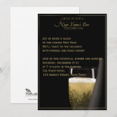 Golden Champagne Celebrations New Years Eve Kaart (Voorkant / Achterkant)