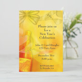 Golden Champagne Uitnodiging (Staand voorkant)