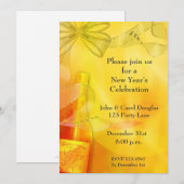 Golden Champagne Uitnodiging (Voorkant / Achterkant)