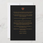 Golden Charm Heart in Red Custom Photo Wedding Save The Date (Achterkant)
