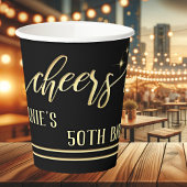 Golden Cheers Festive Birthday Paper Cups Papieren Bekers