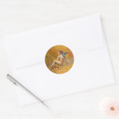 Golden Cherub Ronde Sticker (Envelop)