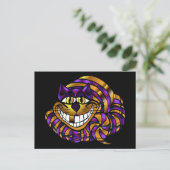 Golden Cheshire Cat Briefkaart (Staand voorkant)