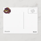 Golden Cheshire Cat Briefkaart (Achterkant)