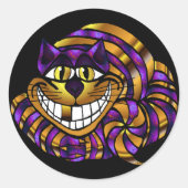 Golden Cheshire Cat Sticker (Voorkant)