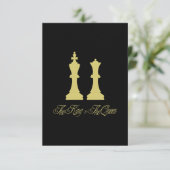 Golden Chess King & Queen Pieces for Wedding (Staand voorkant)