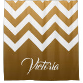 Golden Chevrons Douchegordijn (Voorkant)