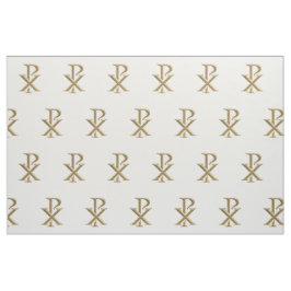 Golden Chi Rho Symbol Fabric Stof