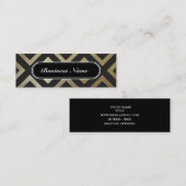Golden Chic Graphic Square Patroon Mini Visitekaartje (Voorkant / Achterkant)